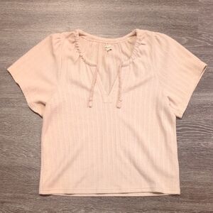 Madewell Pointell Tie-Neck Tunic Top